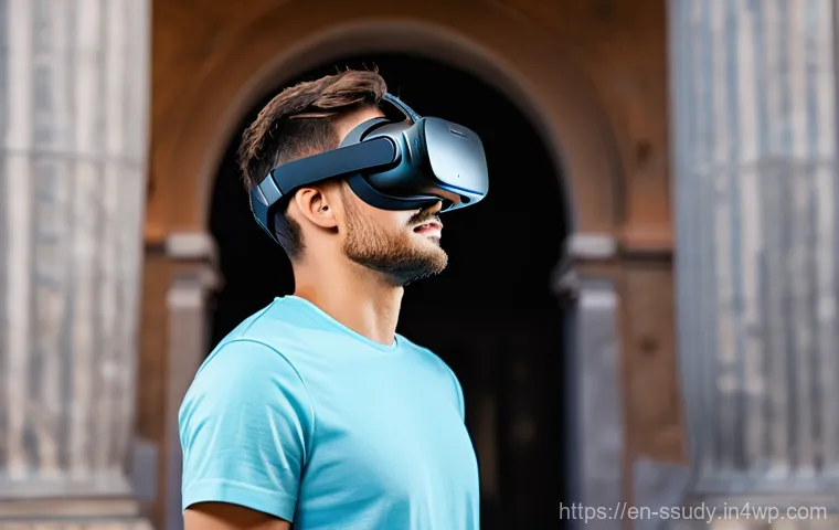 몰입형 학습의 기술적 한계와 해결 방안 - **Immersive VR Comfort Experience:**
A person, appearing to be in their late teens or early twen...